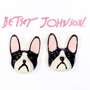 Betsey Johnson Gold - Toned Bulldog Stud Earrings